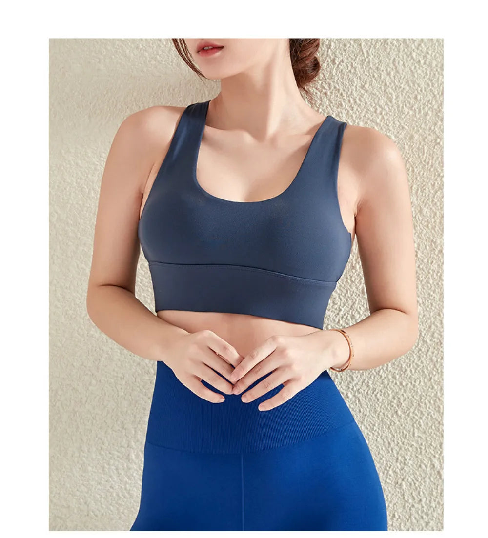 Women's High Impact Push-Up Sports Bra – Back Closure Gym Crop Top for Fitness & Yoga