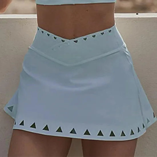 2025 2PCS Women's Active Set – Sports Bra & High-Waist Bottom Skirt with Pocket