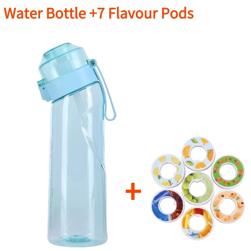 650ml Flavored Water Bottle with 7 Pods – Frosted Black