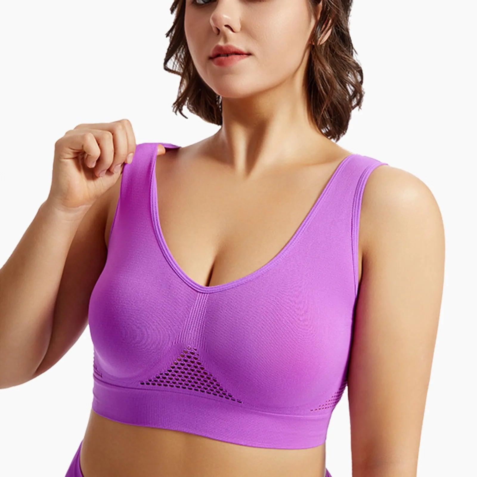 Women’s Breathable Yoga Sports Bra – Lightweight Fitness Support Top