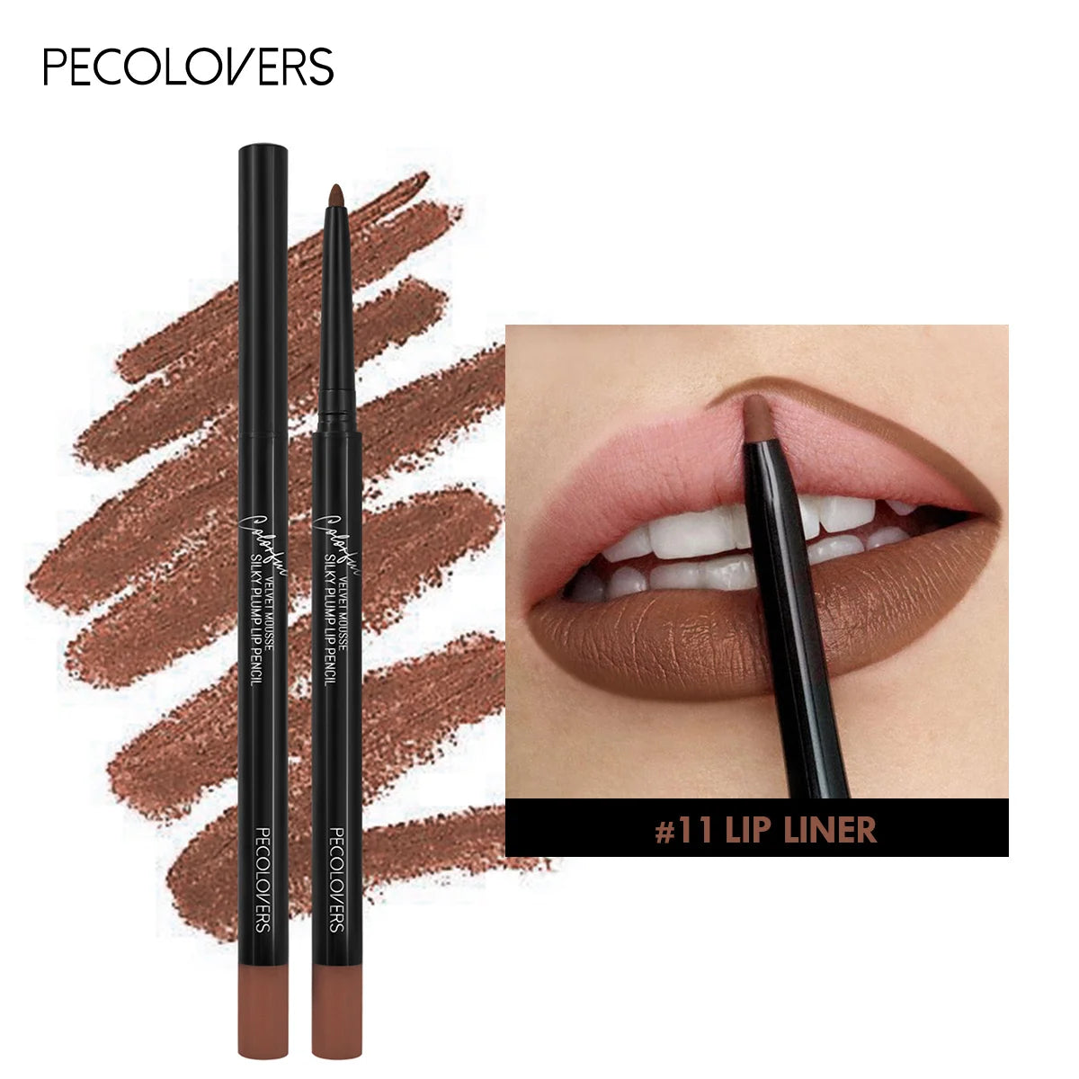 Waterproof Matte Lipliner Pencil – Long-Lasting Red Tint Lipstick & Moisturizing Lip Contour