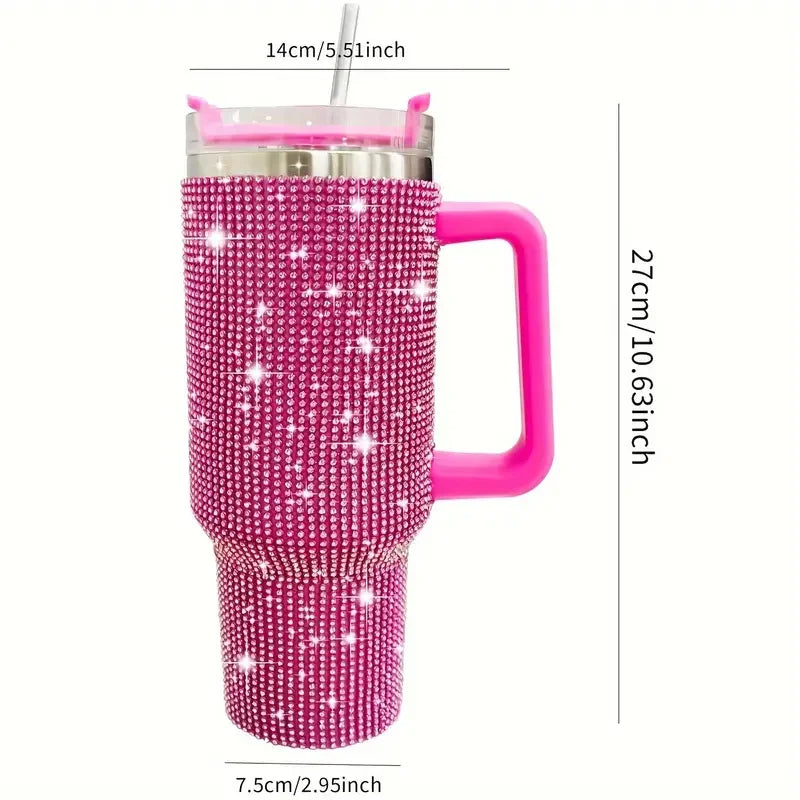 40oz Sparkling Studded Insulated Tumbler with Lid