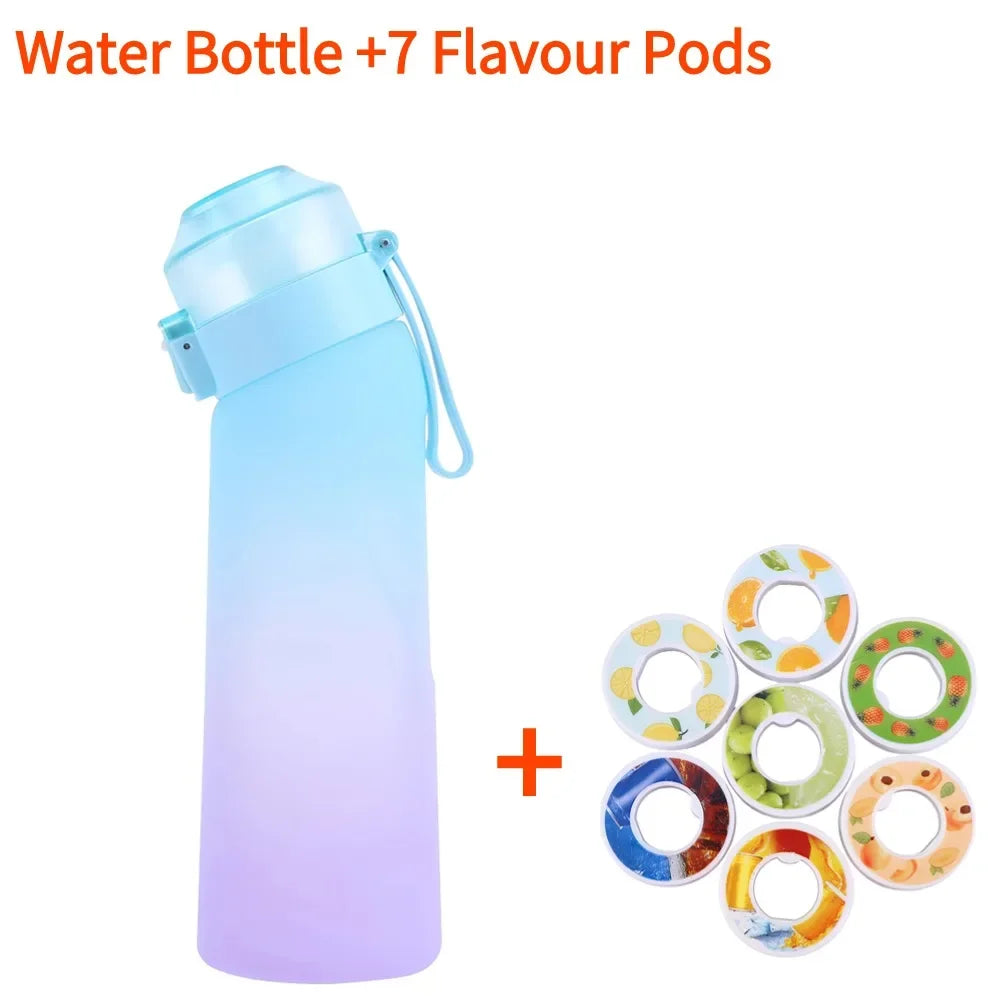 650ml Flavored Water Bottle with 7 Pods – Frosted Black