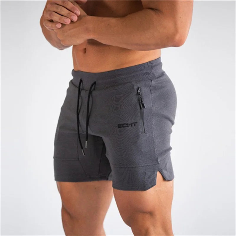 Men’s Mesh Gym Shorts – Summer Jogger Sweatpants with Zipper Pockets