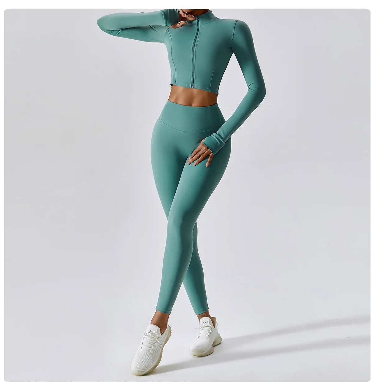 3PCS Women’s Yoga & Fitness Set – High-Waist Breathable Workout Suit