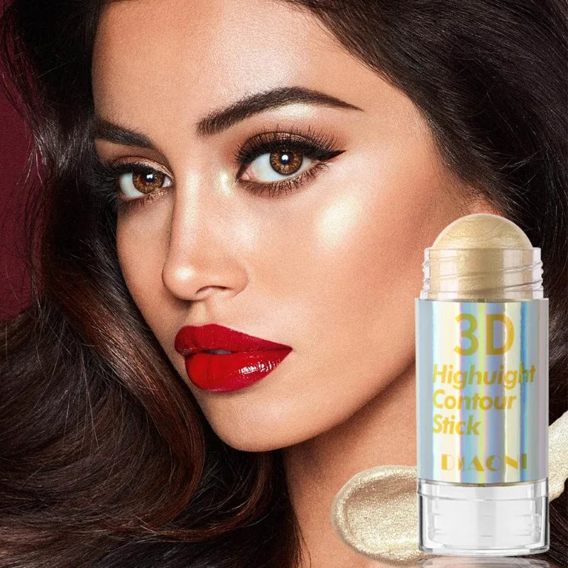 GlowPro 3D Shimmer Highlighter Stick – Face Brightening, Contour & Concealer Makeup Bar