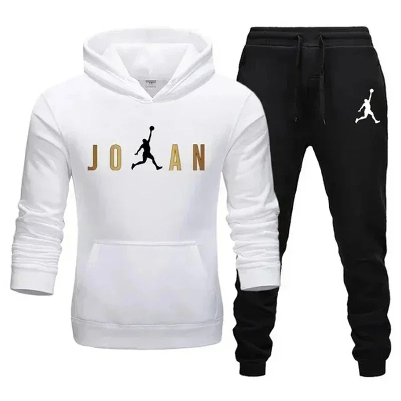 Men's Tracksuit 2-Piece Set – Hooded Sweatshirt & Jogger Pants