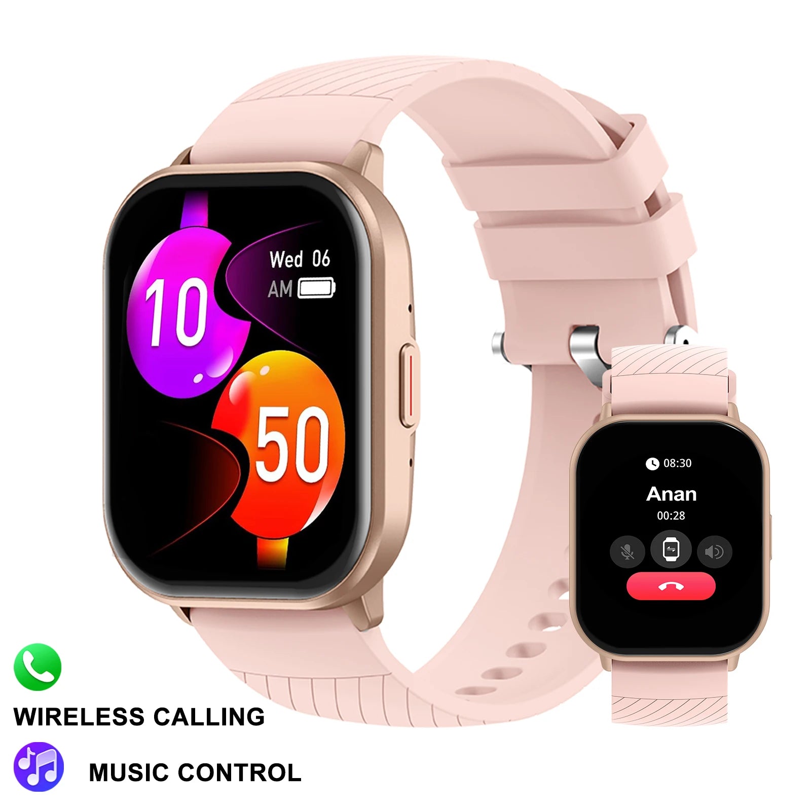 Smart Fitness Watch with Wireless Calling