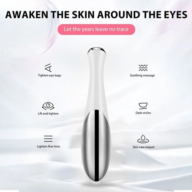 Electric Eye Massage Pen Small and Portable Beauty Facial and Eye Care Dry Battery Power Supply Lightweight and Portable