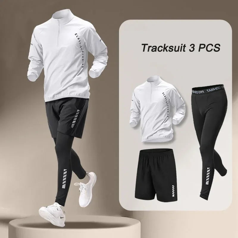 2025 Men’s Quick-Dry Sportswear Set – 1-4 Piece Outdoor Running & Workout Suit