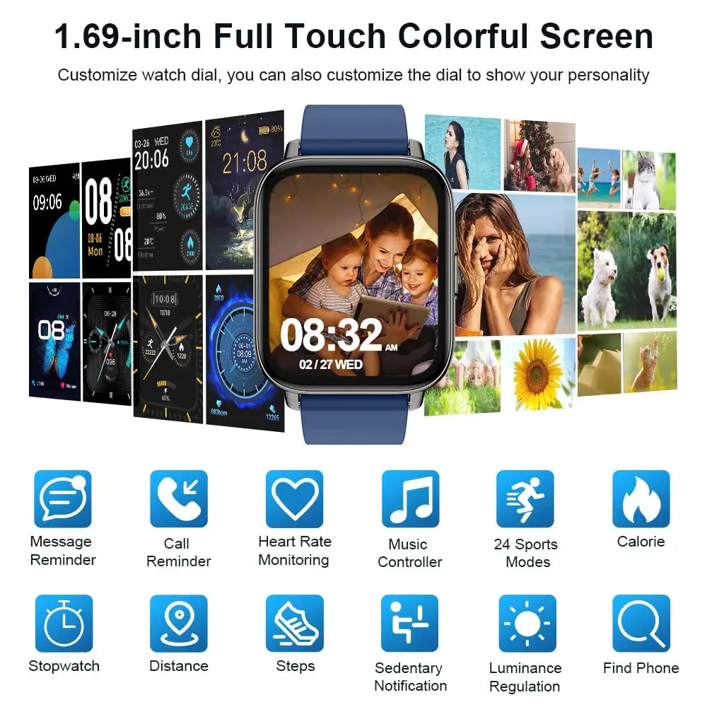 Jxrev 1.69'' Smart Fitness Watch