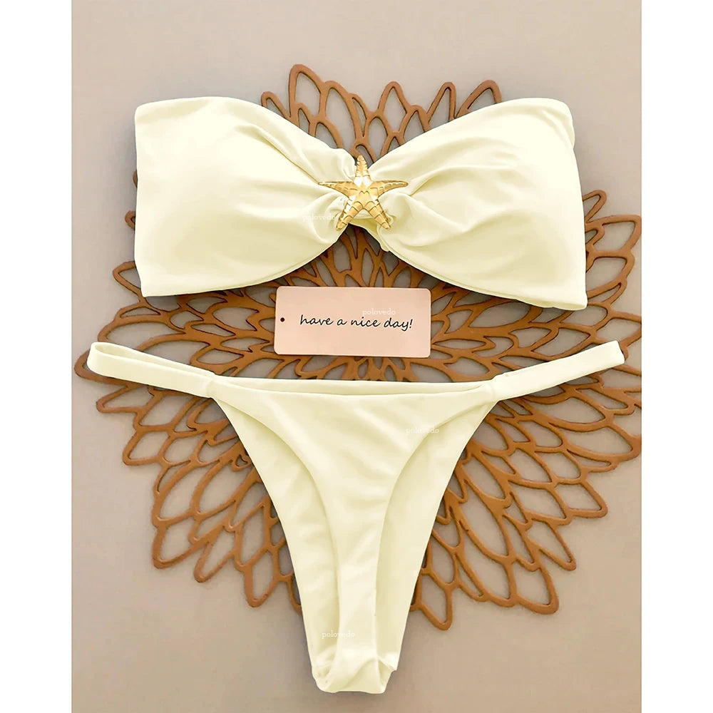 2025 Push-Up Micro Bikini Set – Sexy Bandeau Brazilian Swimwear for Women