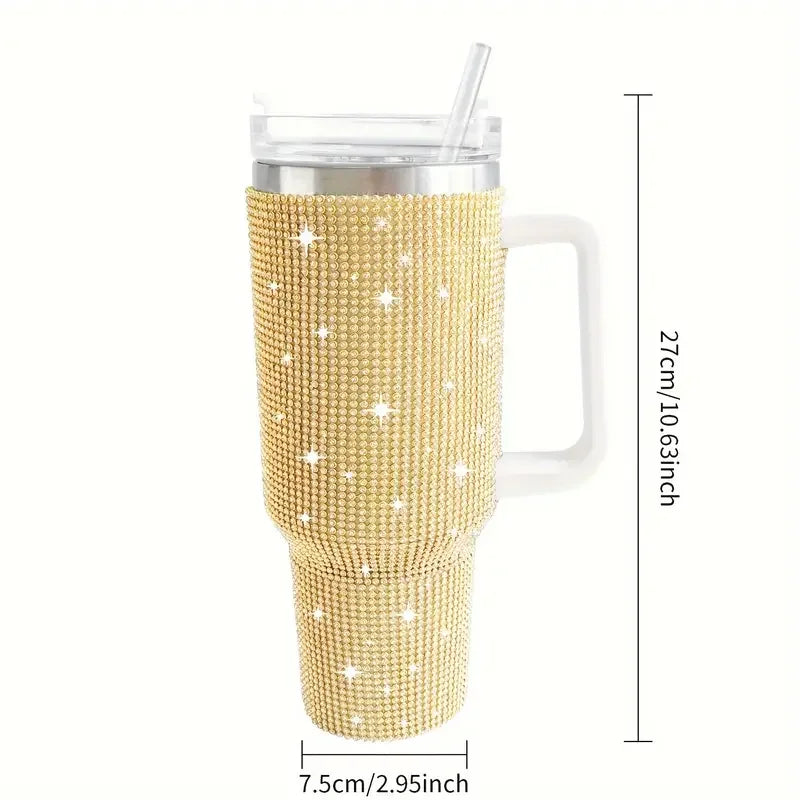 40oz Sparkling Studded Insulated Tumbler with Lid