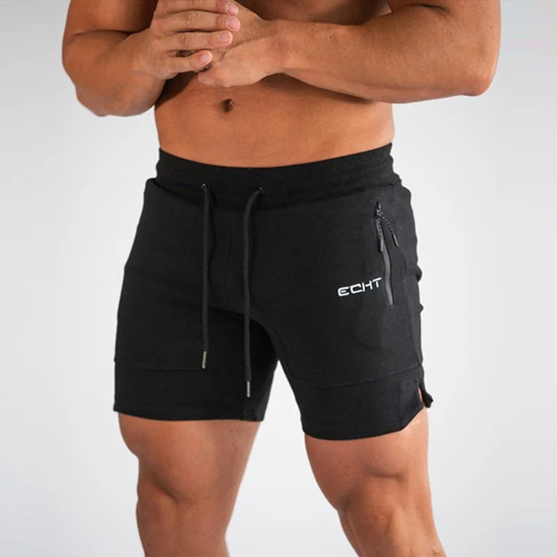 Men’s Mesh Gym Shorts – Summer Jogger Sweatpants with Zipper Pockets