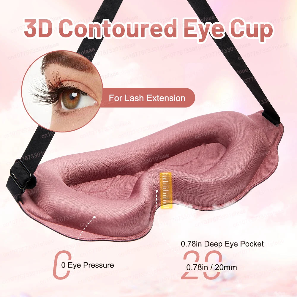 3D Memory Foam Sleep Mask – Light Blocking Blindfold