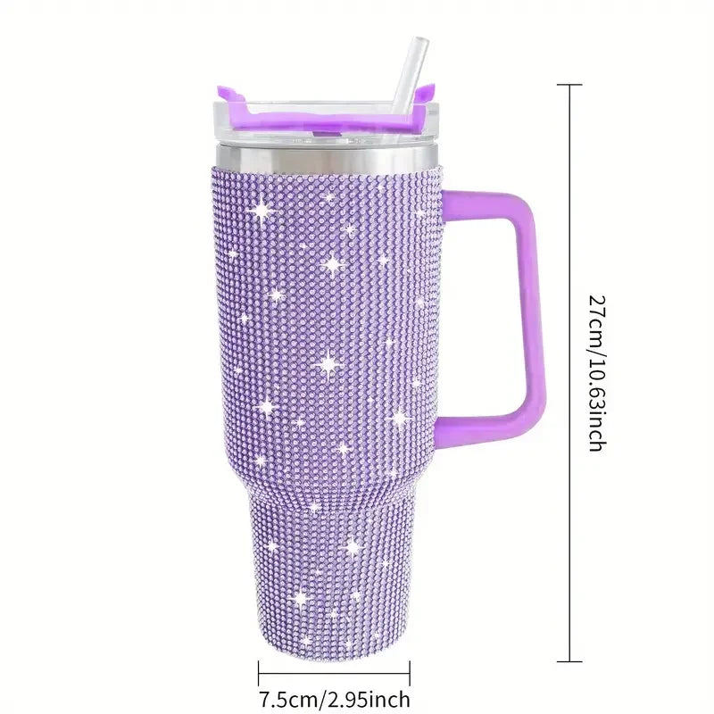 40oz Sparkling Studded Insulated Tumbler with Lid