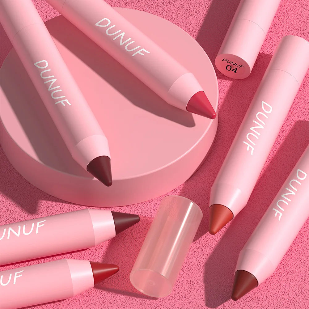 Matte Velvet Lipstick Pencil – Waterproof Lip Contour & Tint Lipliner Pen (18 Colors)