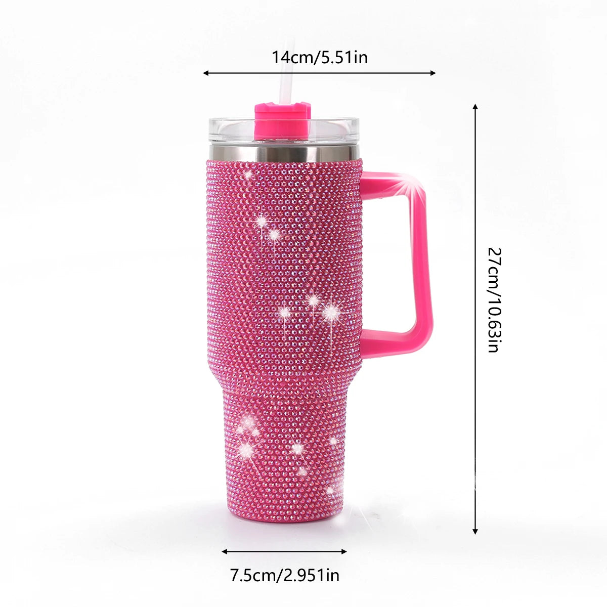 40oz Sparkling Studded Insulated Tumbler with Lid