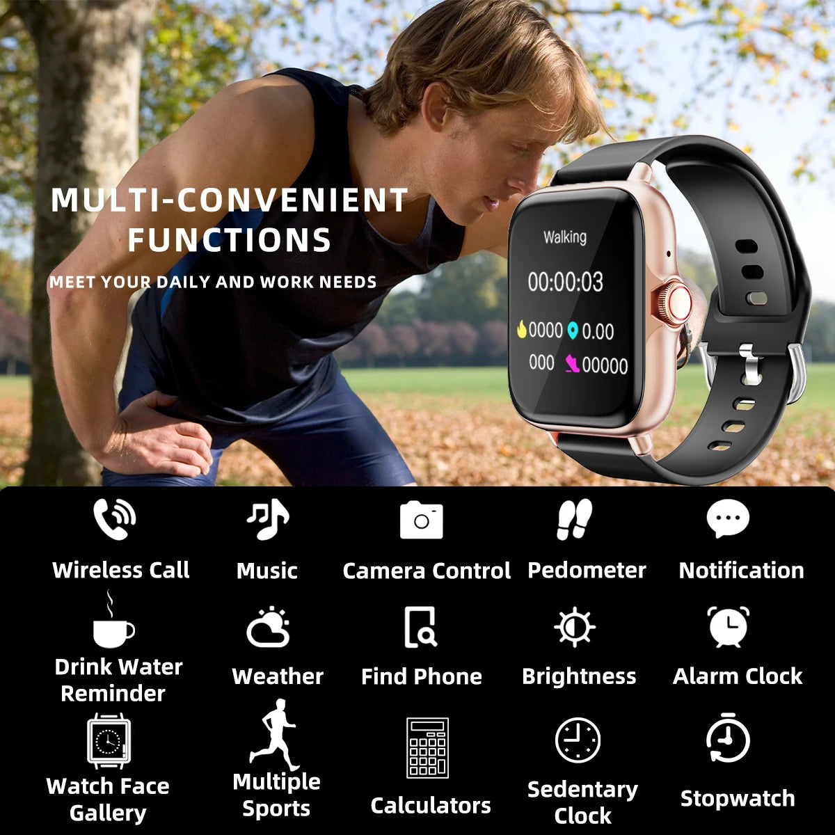 1.83'' Sports Smart Watch For iPhone / Android