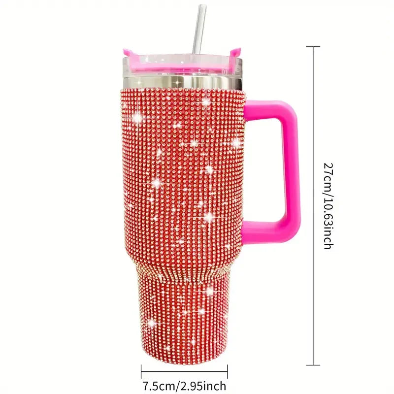 40oz Sparkling Studded Insulated Tumbler with Lid