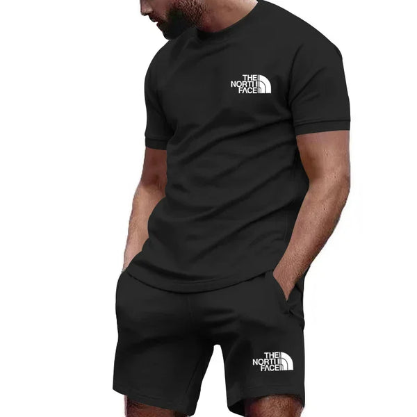Men’s Summer Quick-Dry Sportswear Set – 2-Piece Fitness T-Shirt & Shorts Outfit