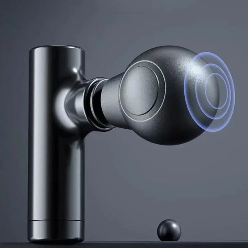 Mini LCD Massage Gun – 6 Heads Portable Muscle Massager for Neck, Foot & Full Body Relief