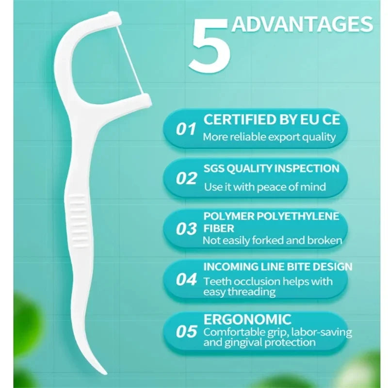 Portable Disposable Dental Floss Sticks (1/2/5/10 Box)