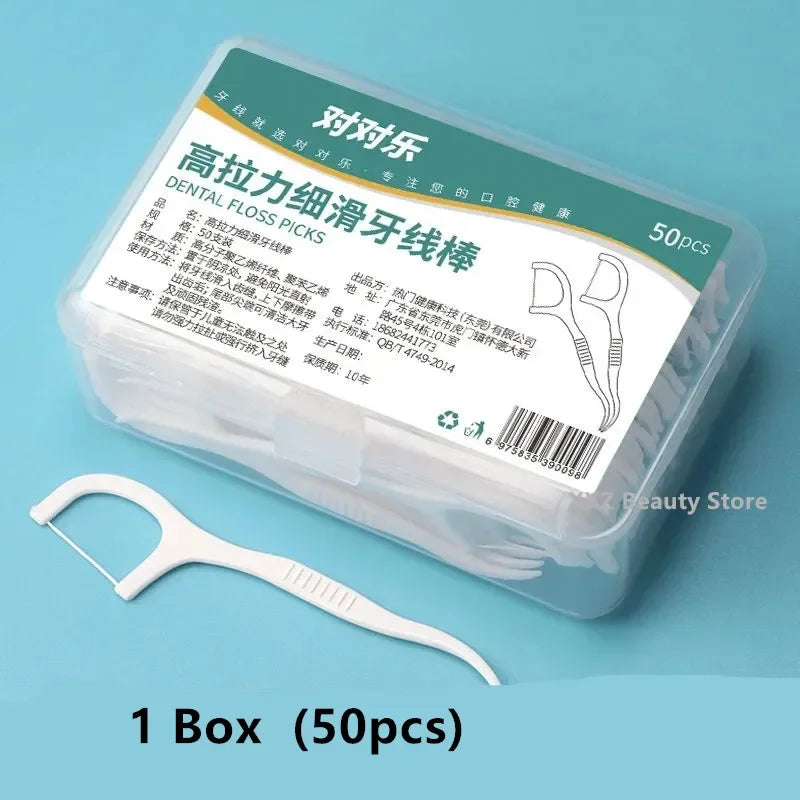 Portable Disposable Dental Floss Sticks (1/2/5/10 Box)
