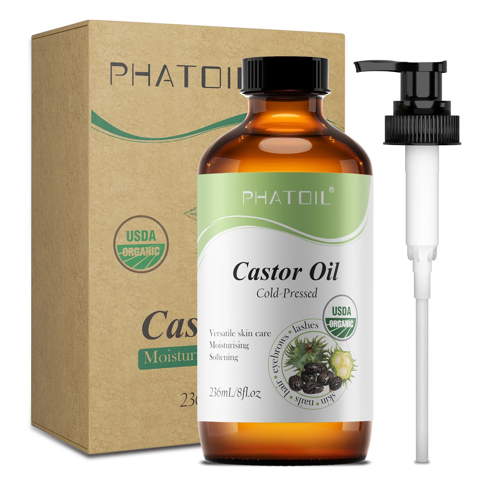 PHATOIL Organic Castor Oil (236ml/118ml)