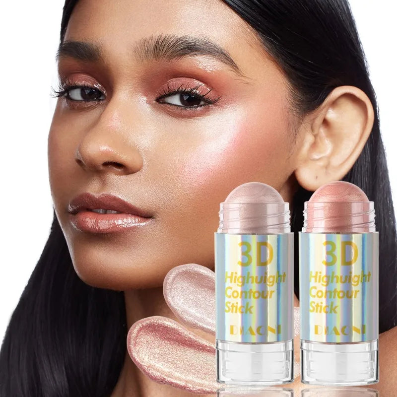 GlowPro 3D Shimmer Highlighter Stick – Face Brightening, Contour & Concealer Makeup Bar