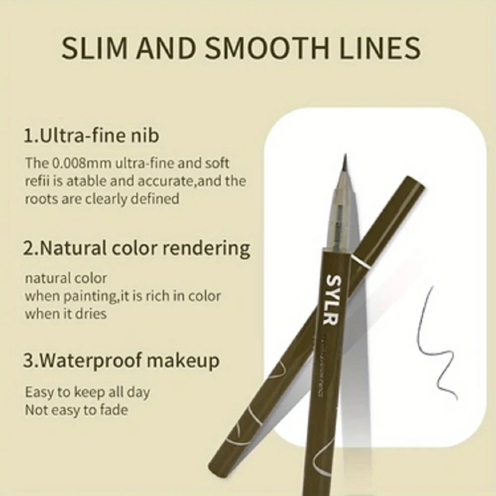 Ultra Fine 0.008mm Precision Eyebrow Pen – Waterproof, Smudge-Proof, Long-Lasting Liquid Brow Pencil