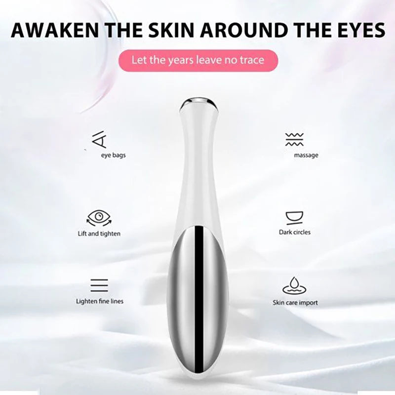 Electric Eye Massage Pen Small and Portable Beauty Facial and Eye Care Dry Battery Power Supply Lightweight and Portable