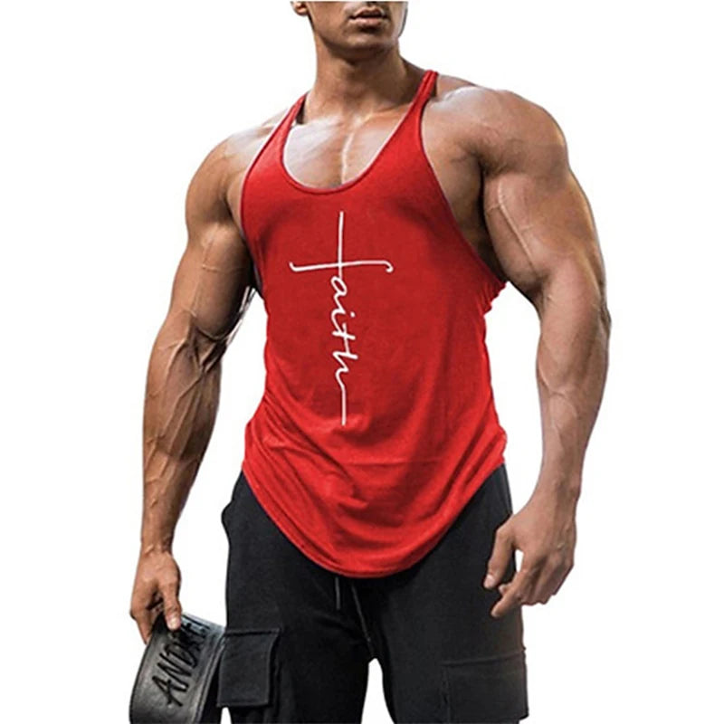 2025 Men’s Bodybuilding Tank Top – Cotton Sleeveless Gym Singlet (Copy)