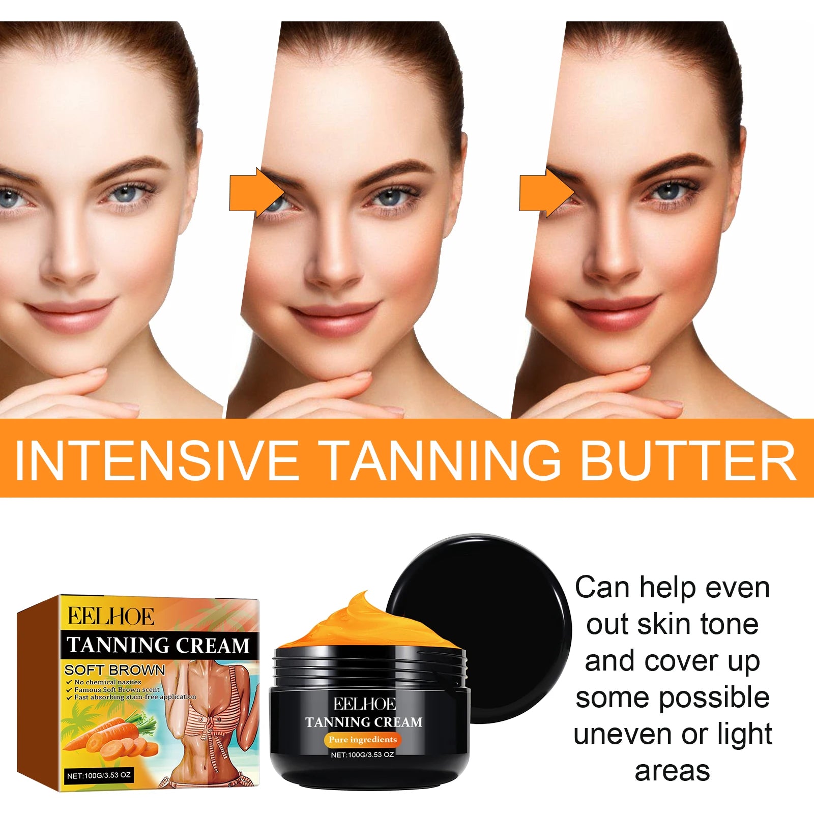 Beauty Blackout Cream for Sunbathing & Skin Care