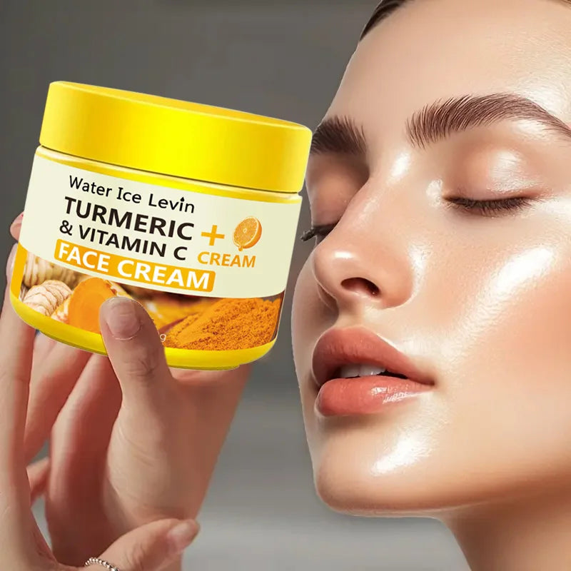 Turmeric & Vitamin C Anti-Aging Cream – Collagen Boosting Moisturizer with Hyaluronic Acid (50g)