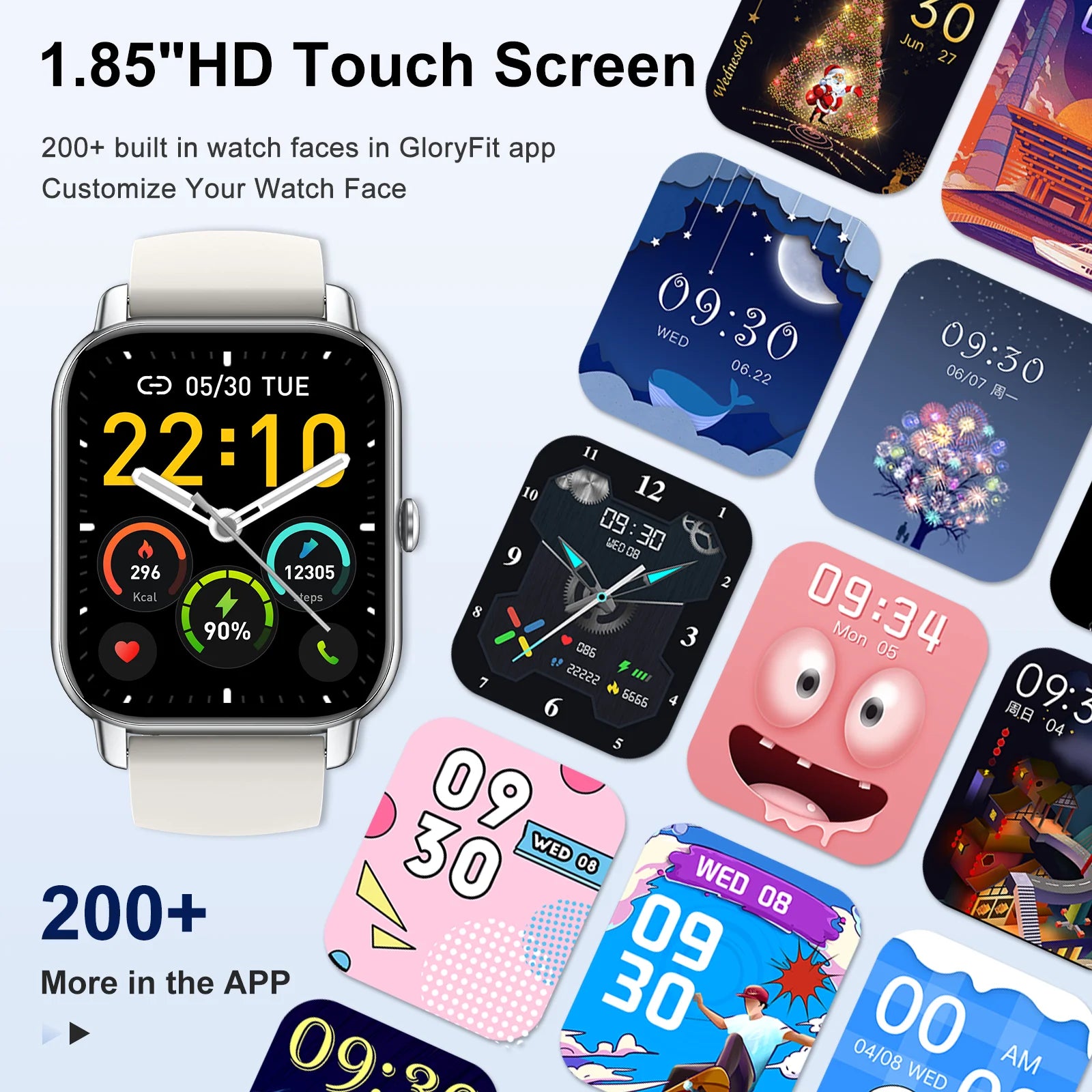 Jxrev 1.85" Sports Smartwatch