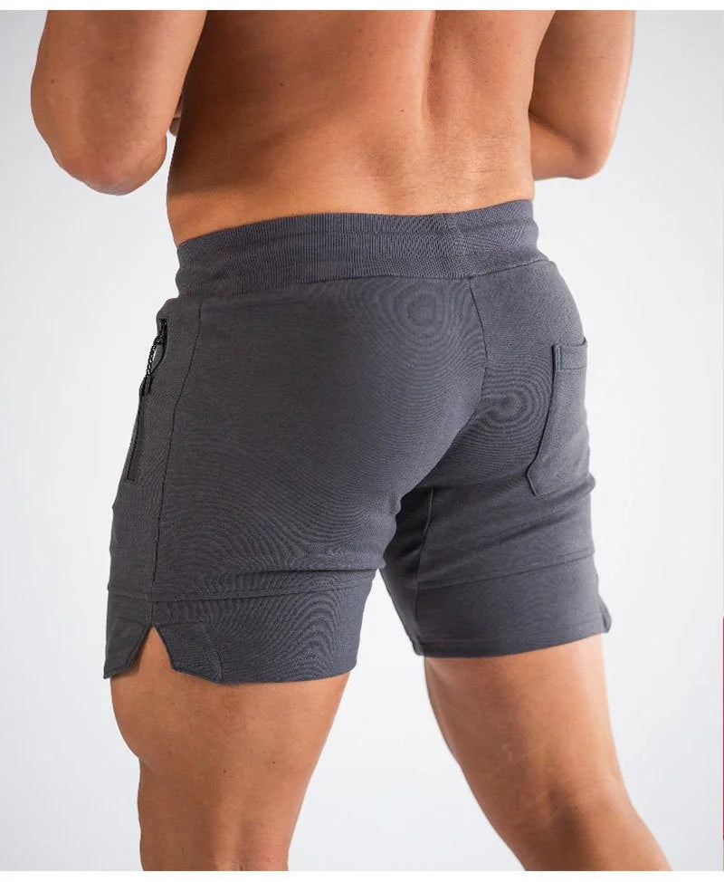 Men’s Mesh Gym Shorts – Summer Jogger Sweatpants with Zipper Pockets