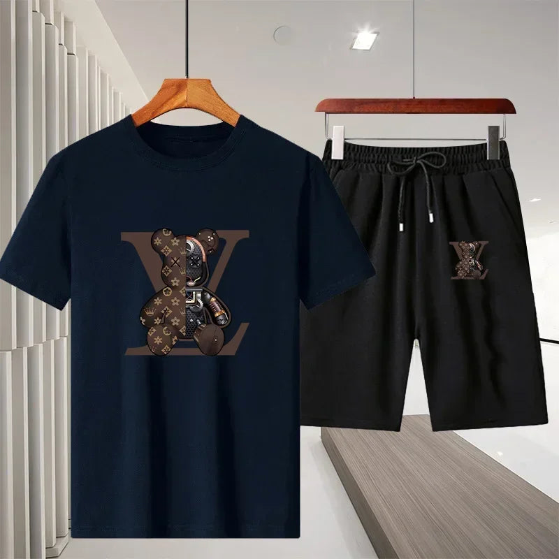 2025 Men's Summer Sportswear Set – Short-Sleeve T-Shirt & Shorts