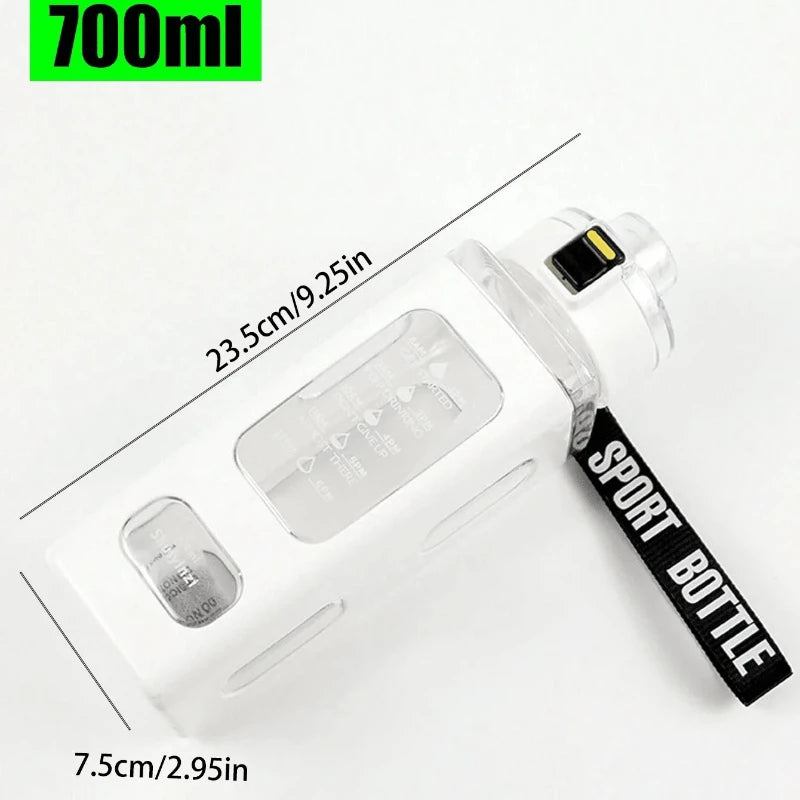 White Water Bottle with Time Marker