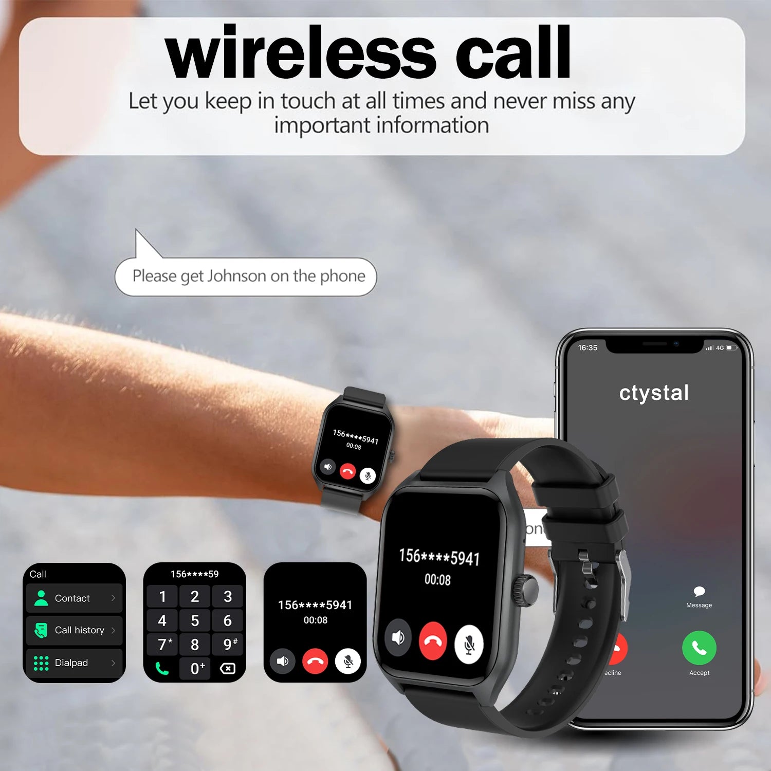 AI Voice Assistant Smart Watch 1.96''