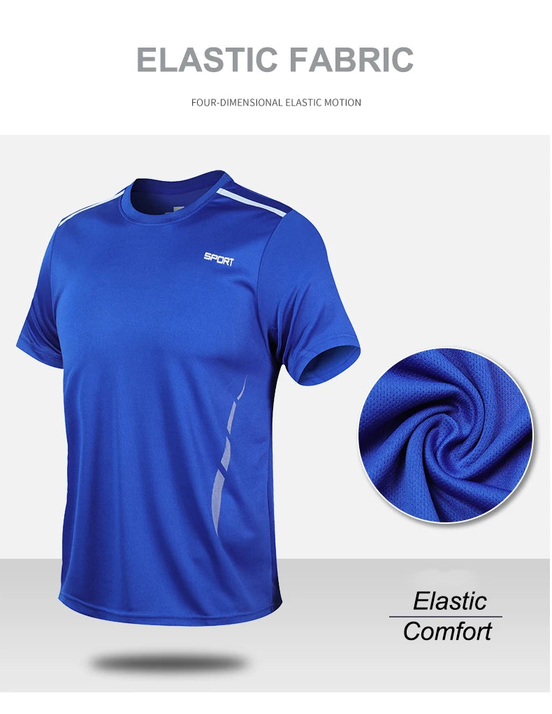 Men’s Quick-Dry Outdoor Sports Set – Breathable T-Shirt & Shorts 2-Piece Suit for Running, Hiking, Fishing & Fitness