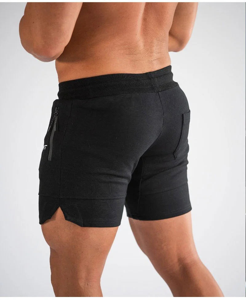 Men’s Mesh Gym Shorts – Summer Jogger Sweatpants with Zipper Pockets