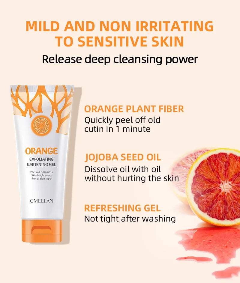 Orange Brightening Exfoliating Gel – Dead Skin Remover & Hydrating Peeling Scrub (50g)