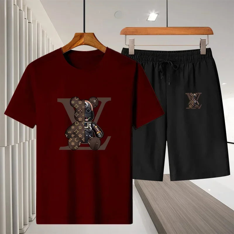 2025 Men's Summer Sportswear Set – Short-Sleeve T-Shirt & Shorts