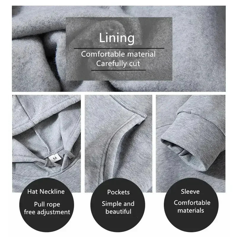 Men's Tracksuit 2-Piece Set – Hooded Sweatshirt & Jogger Pants