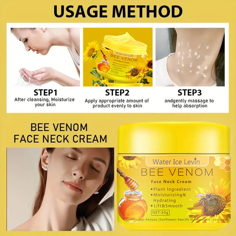 Bee Venom Neck & Décolletage Cream – Firming, Moisturizing & Fine Line Repair Treatment