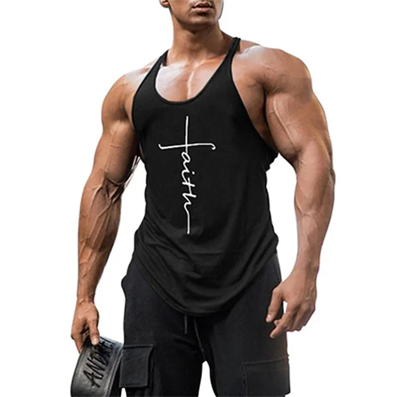 2025 Men’s Bodybuilding Tank Top – Cotton Sleeveless Gym Singlet (Copy)