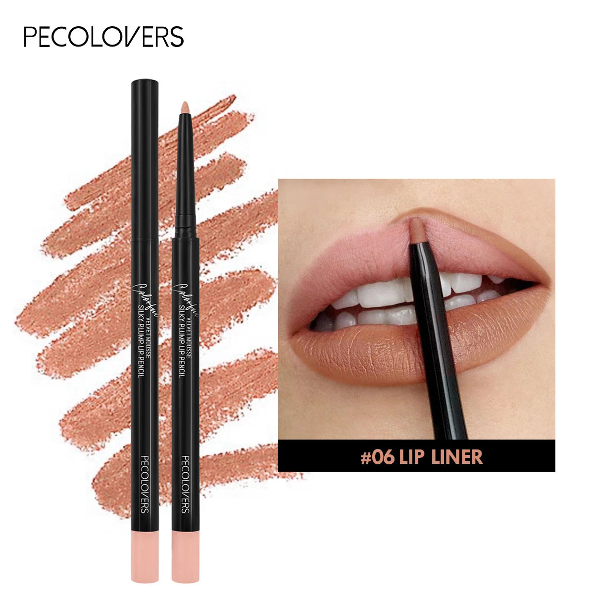 Waterproof Matte Lipliner Pencil – Long-Lasting Red Tint Lipstick & Moisturizing Lip Contour