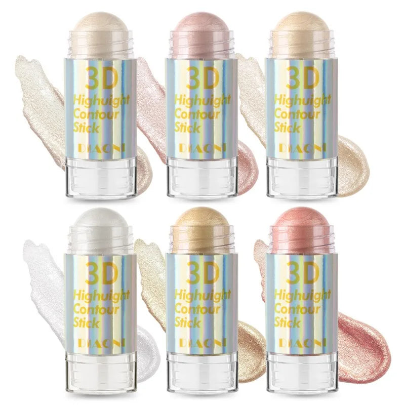 GlowPro 3D Shimmer Highlighter Stick – Face Brightening, Contour & Concealer Makeup Bar