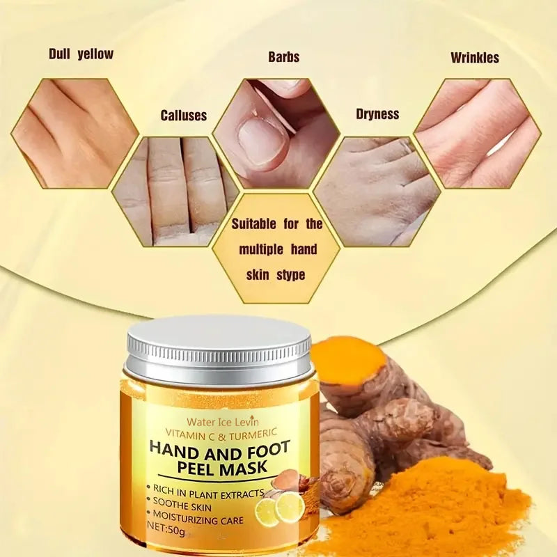 Vitamin C & Turmeric Hand & Foot Wax Mask – Smoothing, Brightening & Cleansing Treatment